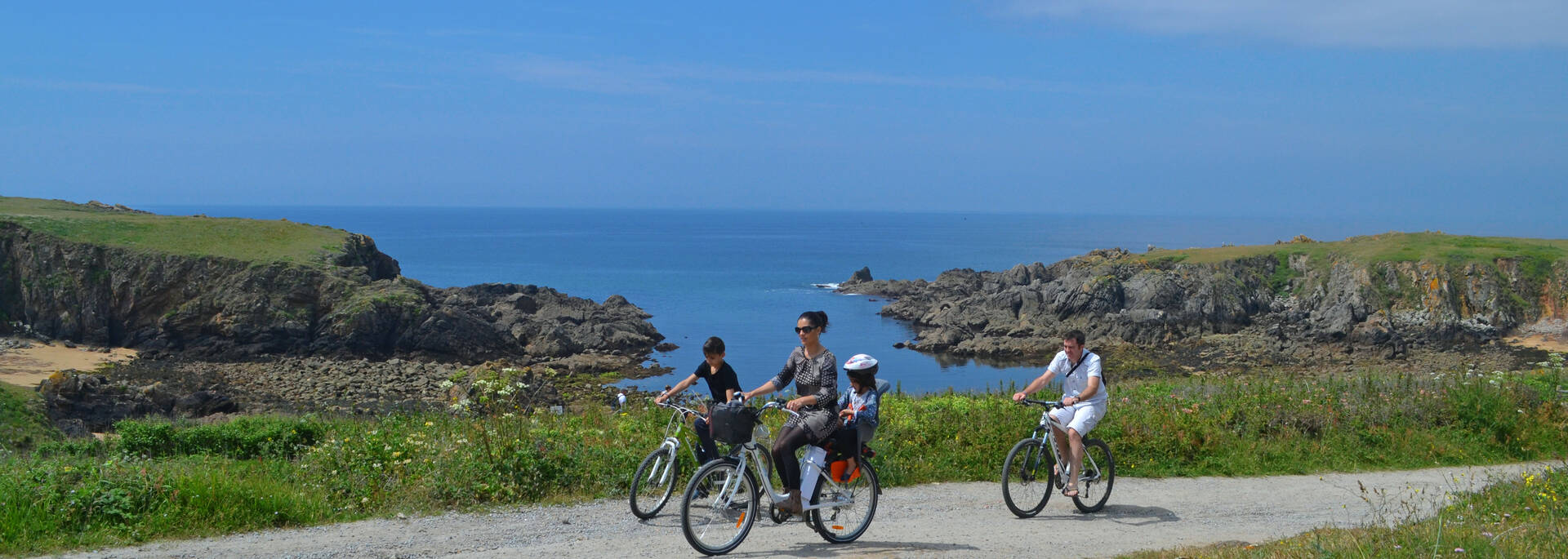 Radwanderung an der Felsenküste, Ile d'Yeu 