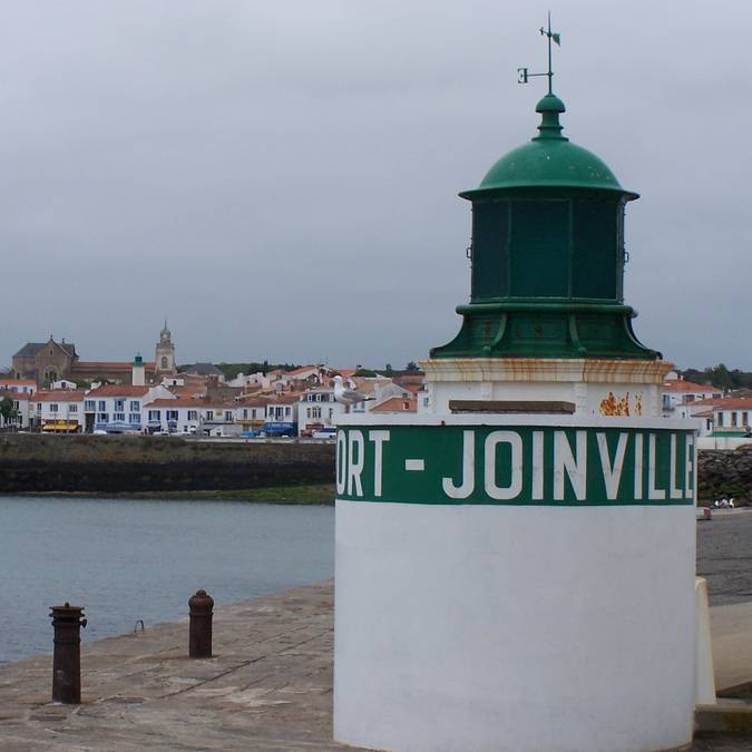 Leuchtturm auf der Mole, Port-Joinville, Ile d'Yeu